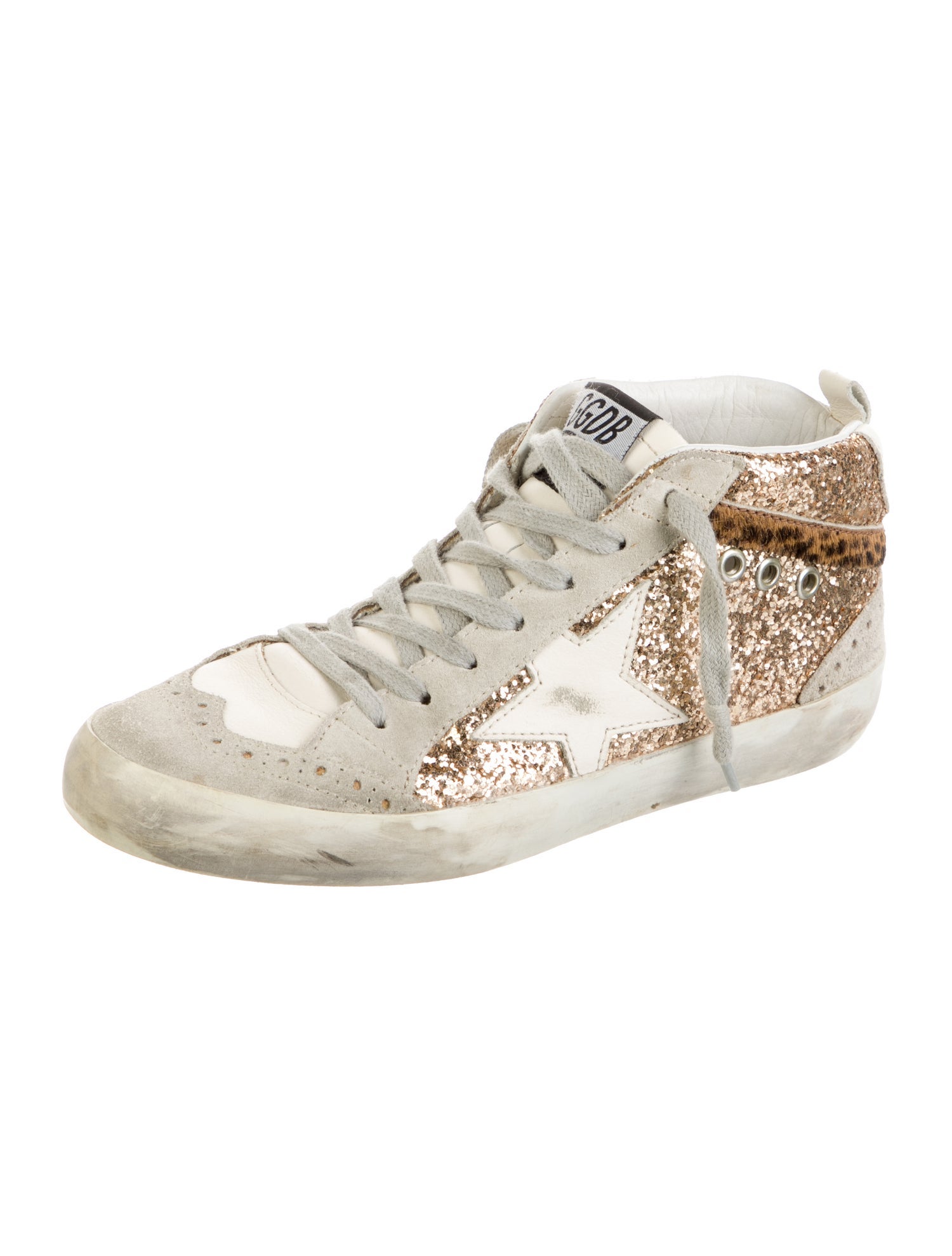 Golden Goose Glitter Colorblock Pattern Sneakers