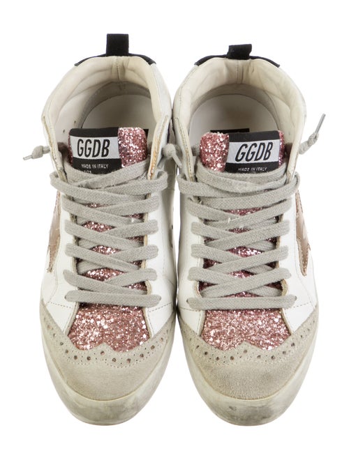 Golden Goose Leather Colorblock Pattern Sneakers