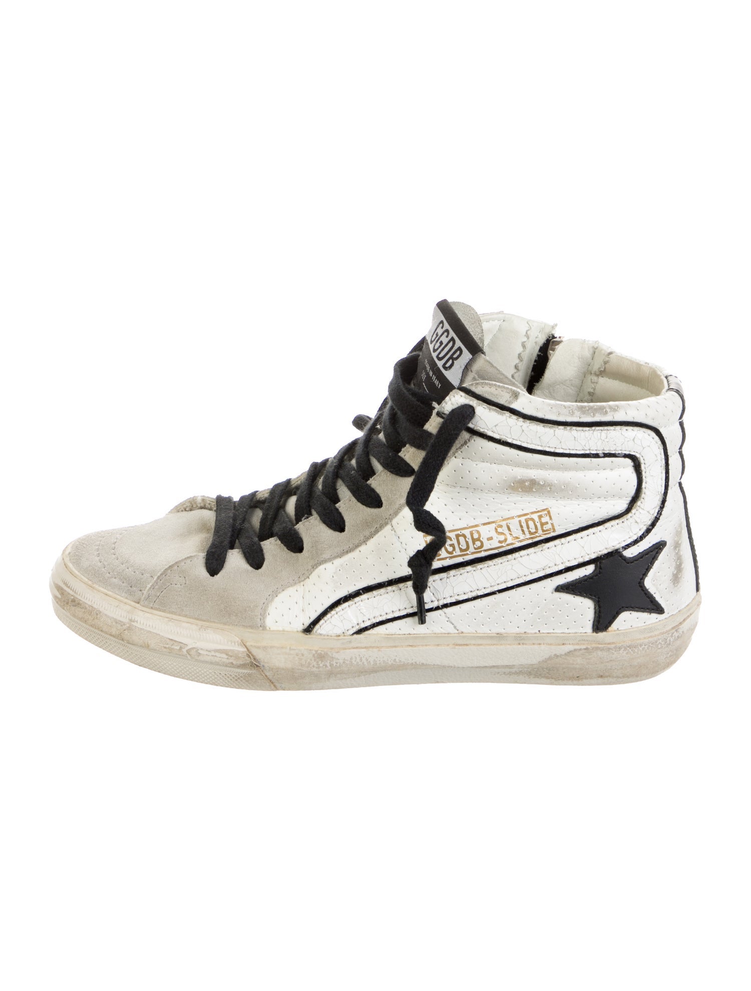 Golden Goose Leather Printed Sneakers