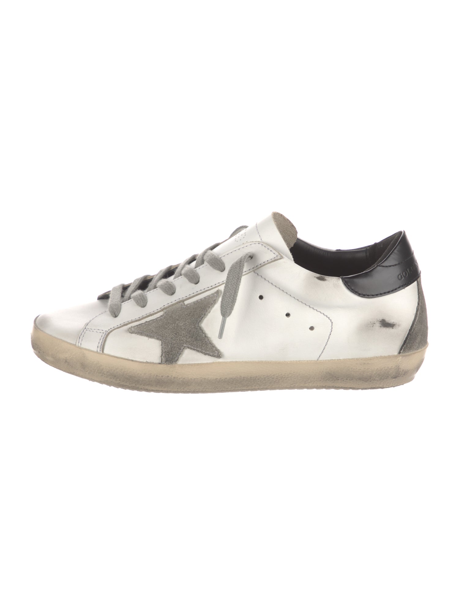 Golden Goose Leather Colorblock Pattern Sneakers