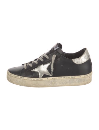 Golden Goose Leather Colorblock Pattern Sneakers