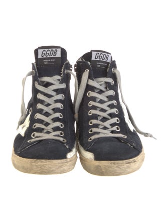 Golden Goose Suede Distressed Accents Sneakers