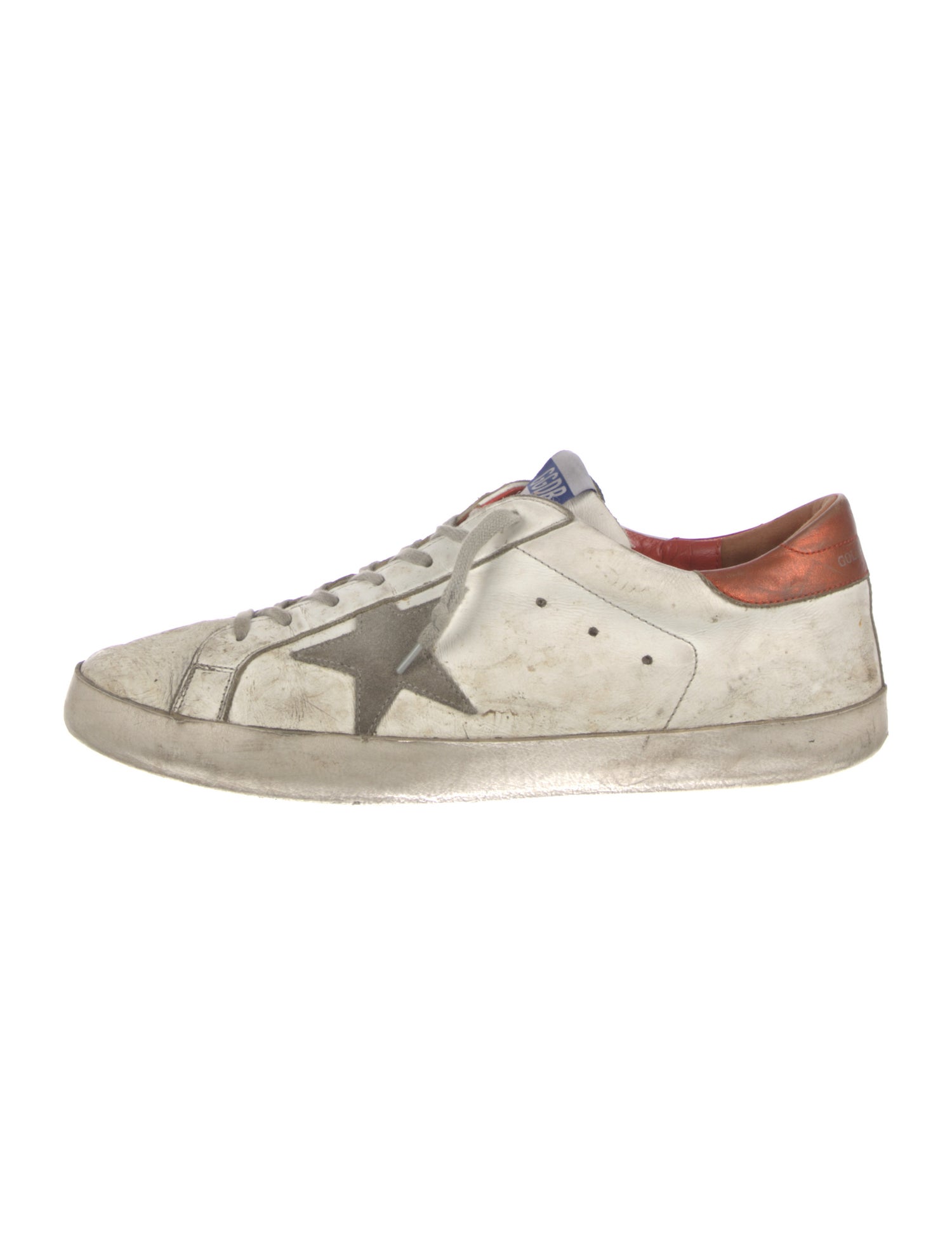 Golden Goose Leather Distressed Accents Sneakers