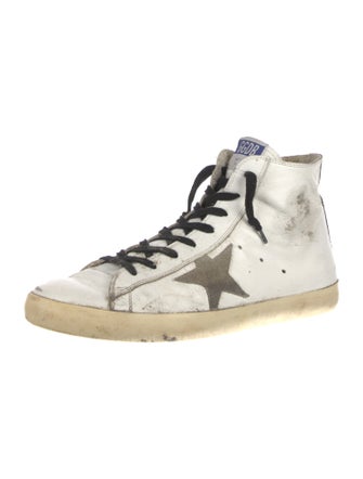 Golden Goose Leather Distressed Accents Sneakers