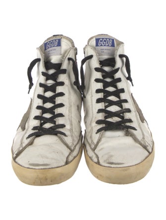 Golden Goose Leather Distressed Accents Sneakers