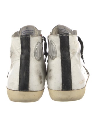 Golden Goose Leather Distressed Accents Sneakers