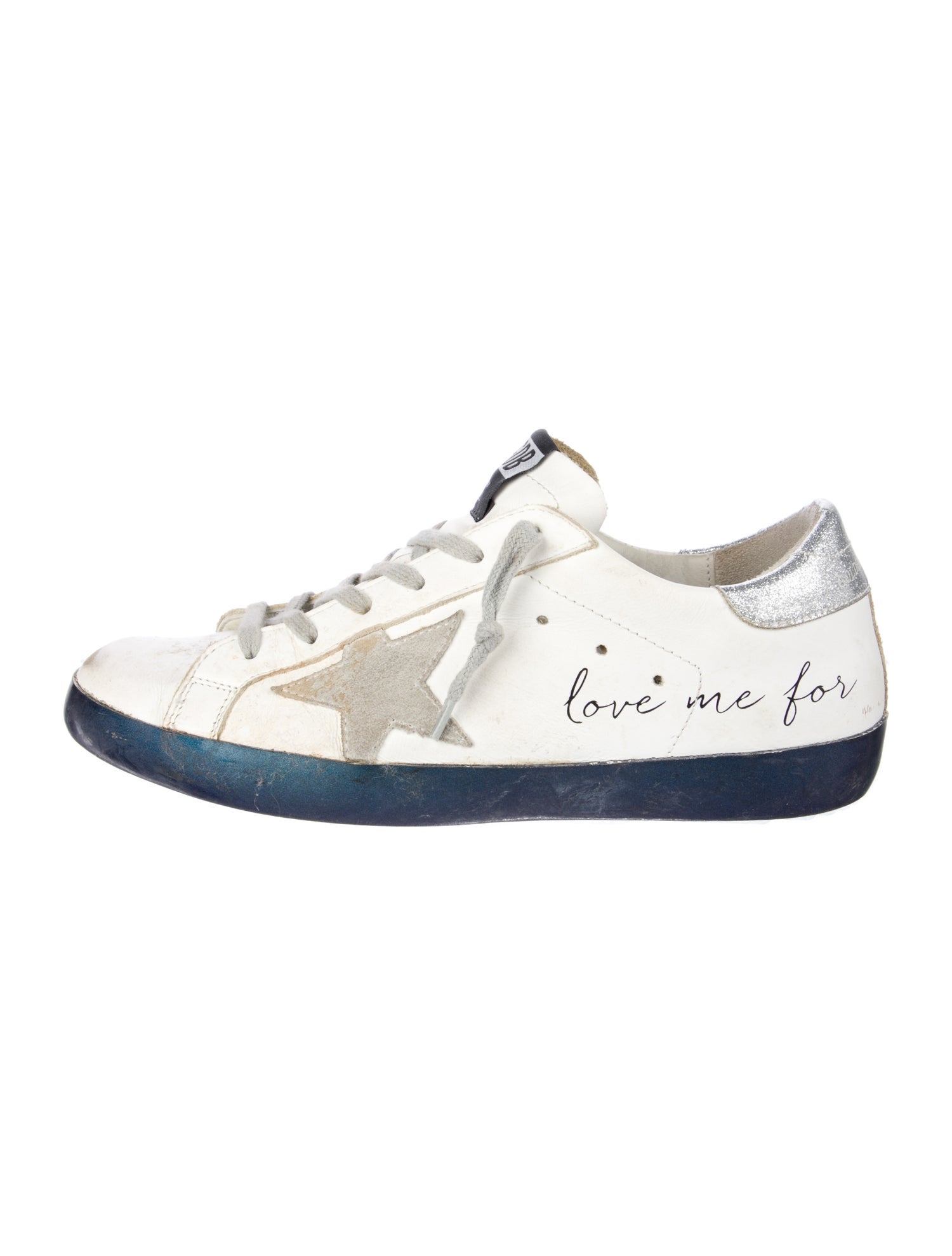 Golden Goose Leather Printed Sneakers