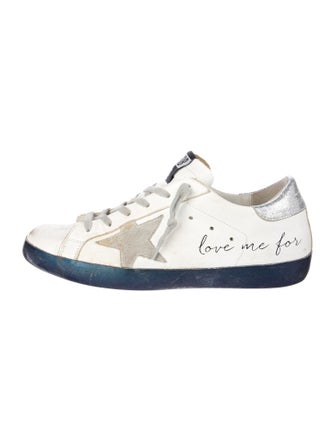 Golden Goose Leather Printed Sneakers
