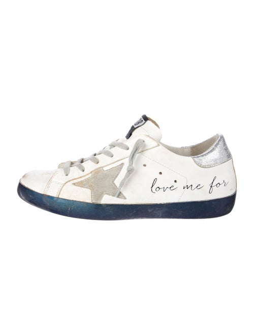 Golden Goose Leather Printed Sneakers