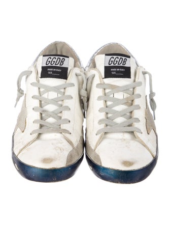Golden Goose Leather Printed Sneakers
