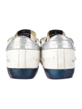 Golden Goose Leather Printed Sneakers