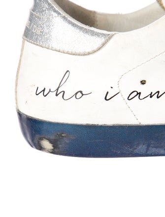 Golden Goose Leather Printed Sneakers