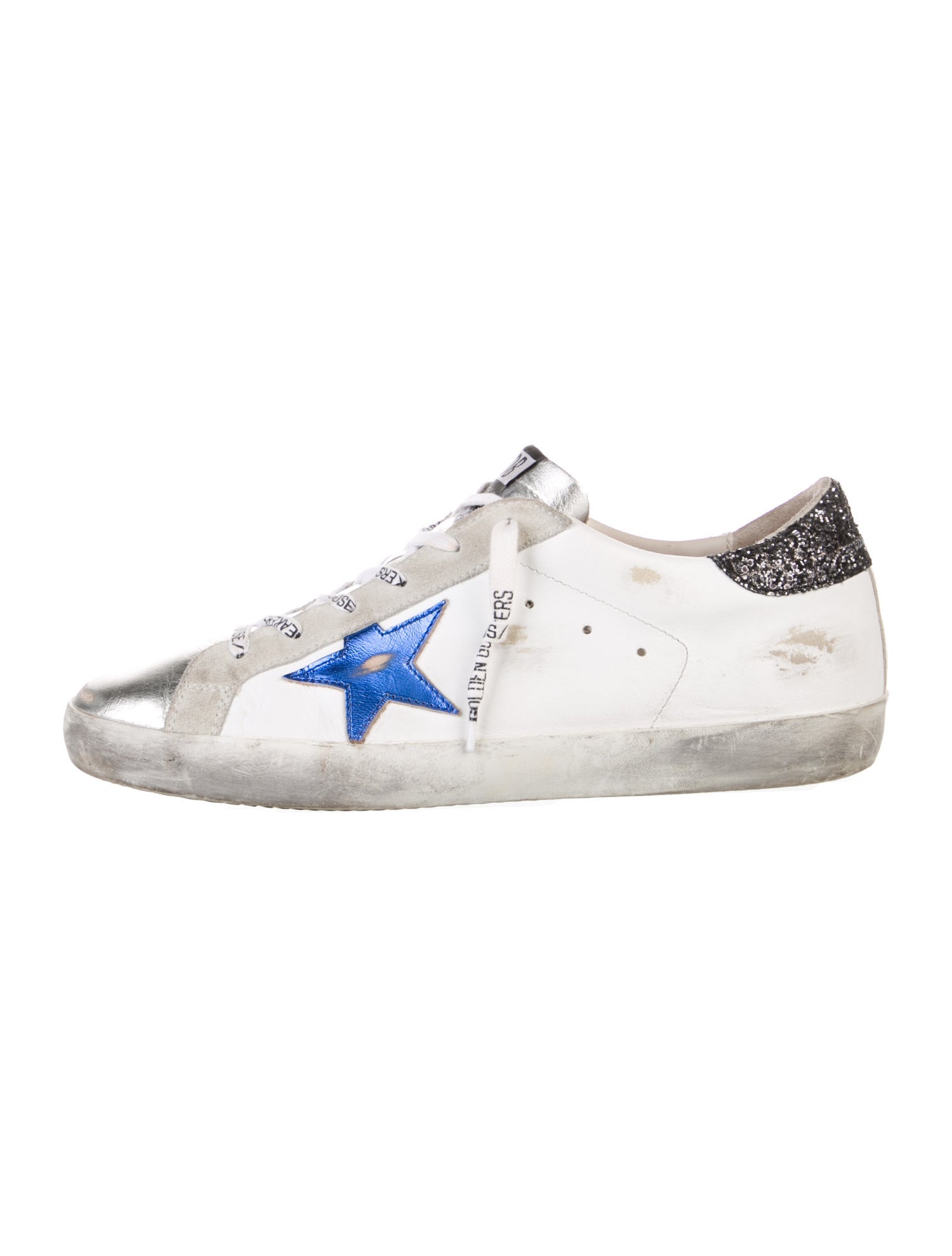 Golden Goose Leather Printed Sneakers