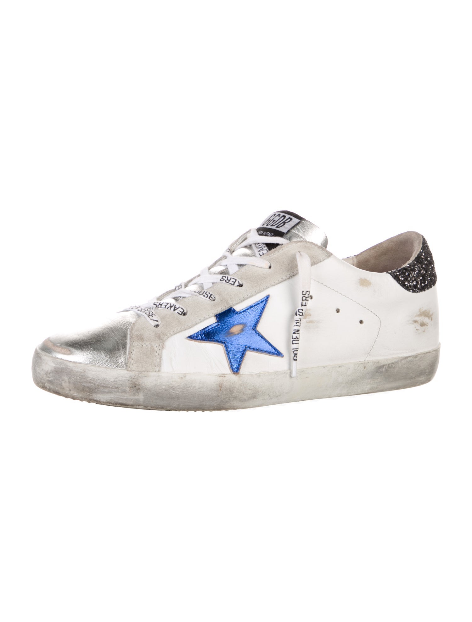 Golden Goose Leather Printed Sneakers