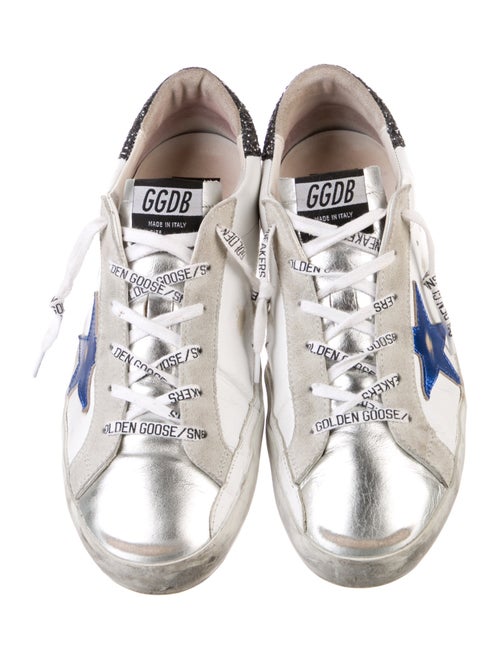 Golden Goose Leather Printed Sneakers