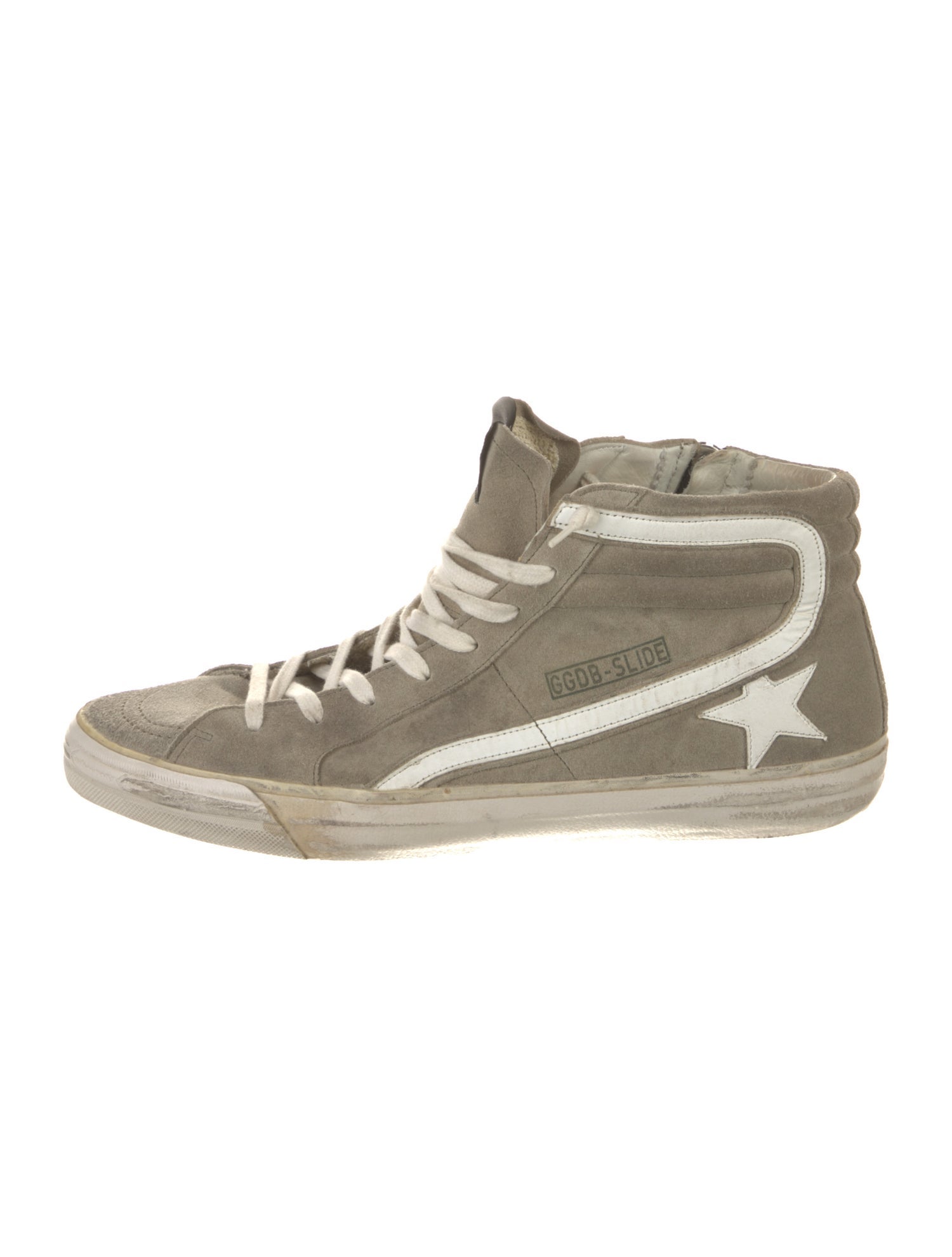 Golden Goose Suede Embroidered Accent Sneakers