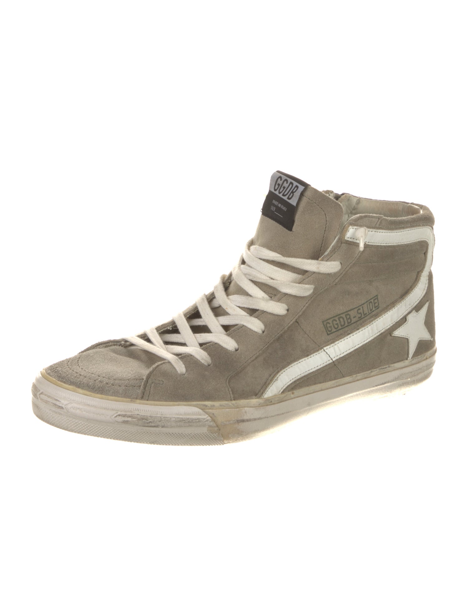 Golden Goose Suede Embroidered Accent Sneakers