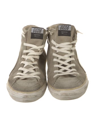 Golden Goose Suede Embroidered Accent Sneakers