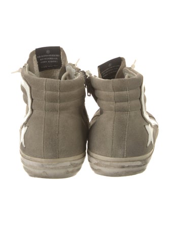 Golden Goose Suede Embroidered Accent Sneakers