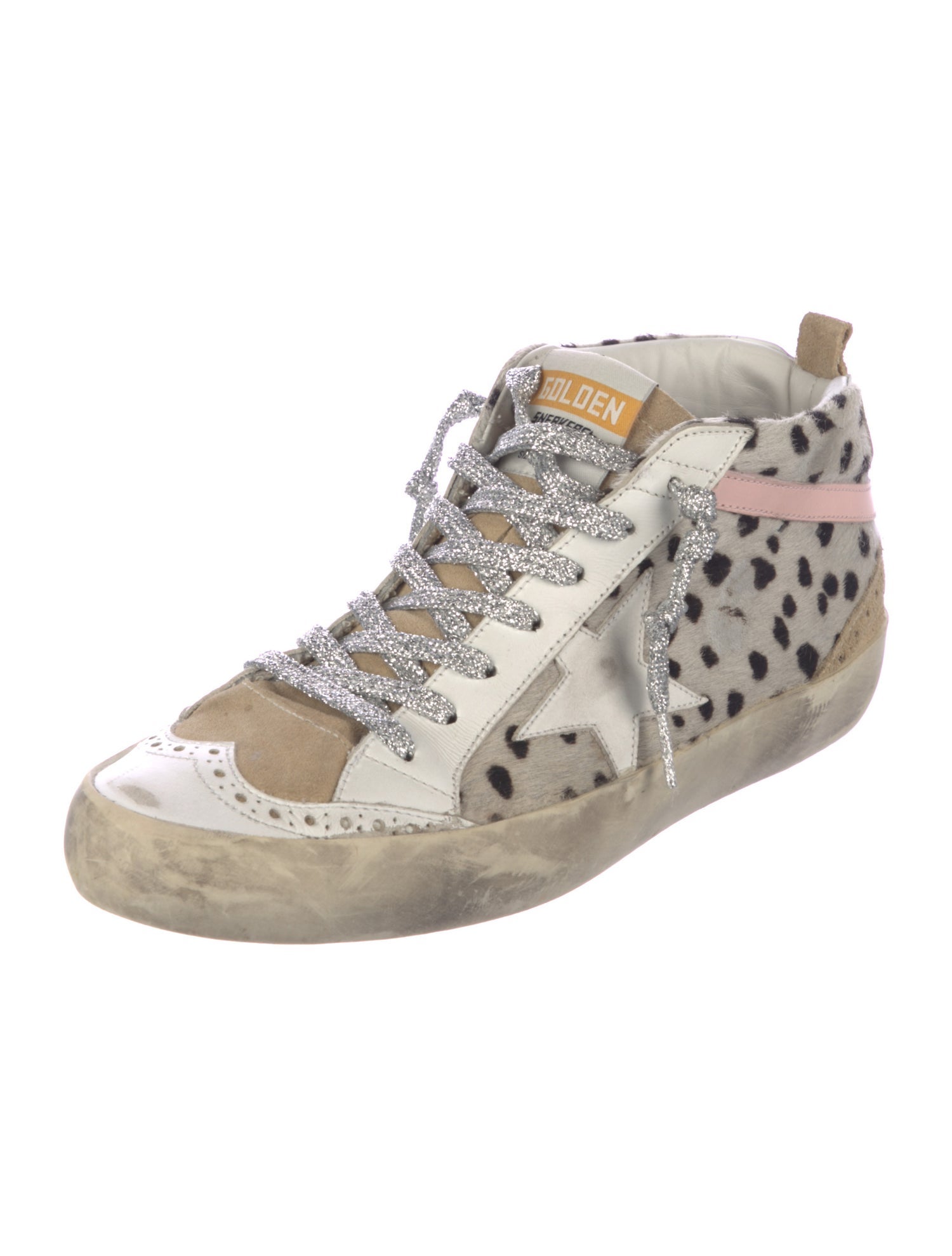 Golden Goose Ponyhair Animal Print Sneakers