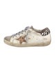 Golden Goose Leather Animal Print Sneakers