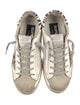 Golden Goose Leather Animal Print Sneakers