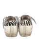 Golden Goose Leather Animal Print Sneakers
