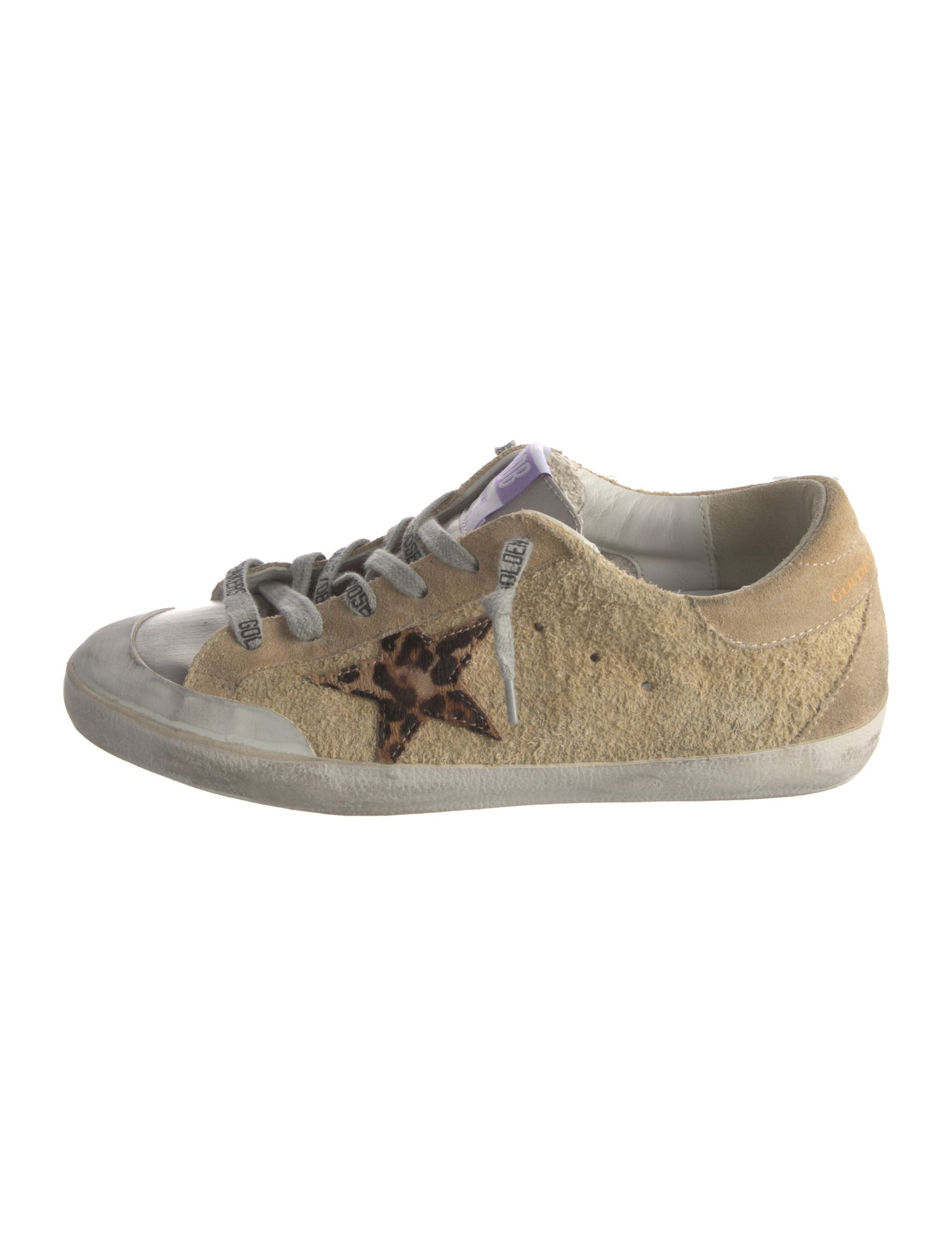 Golden Goose Suede Colorblock Pattern Sneakers