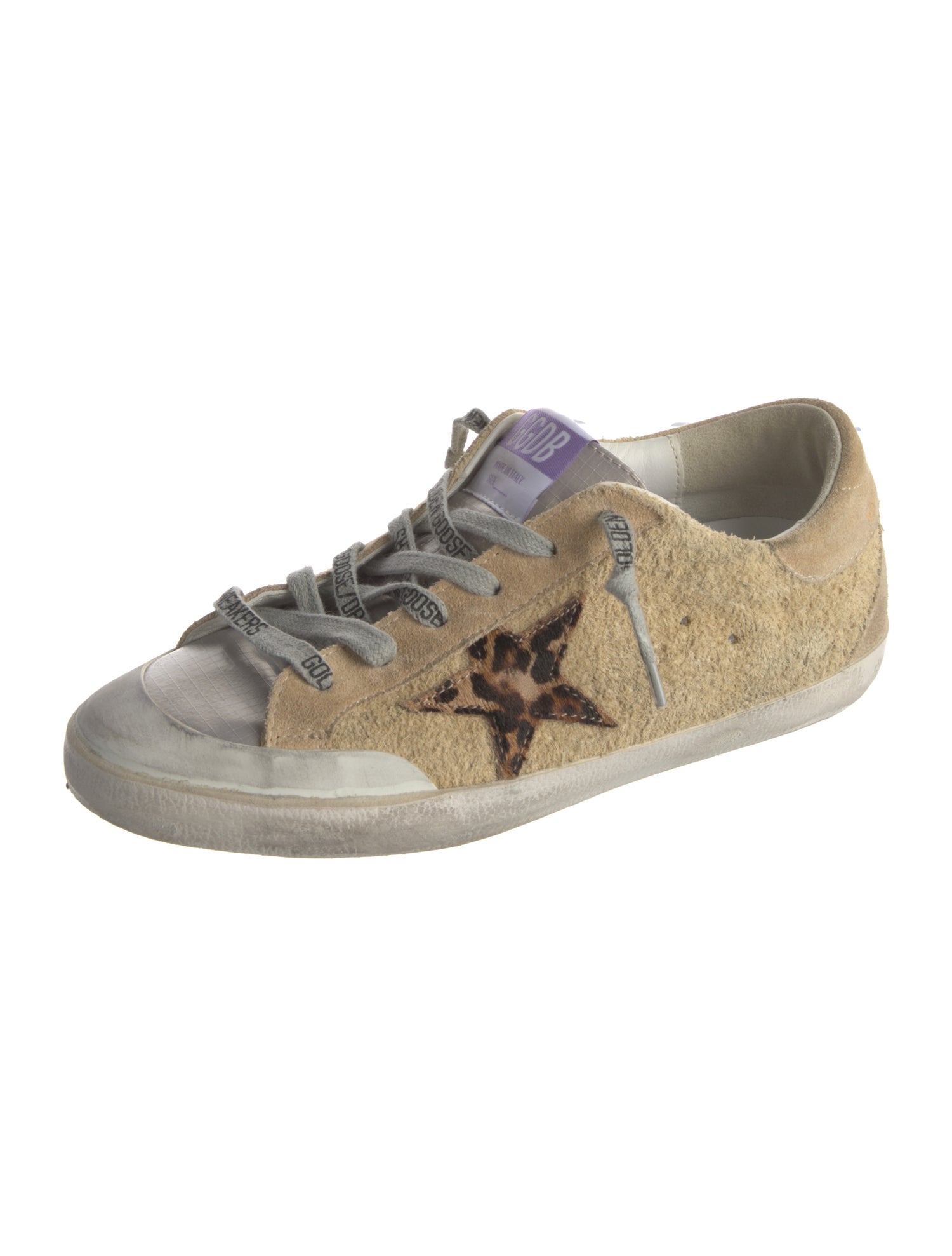 Golden Goose Suede Colorblock Pattern Sneakers