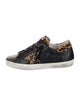 Golden Goose Leather Animal Print Sneakers