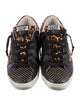 Golden Goose Leather Animal Print Sneakers