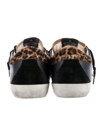 Golden Goose Leather Animal Print Sneakers