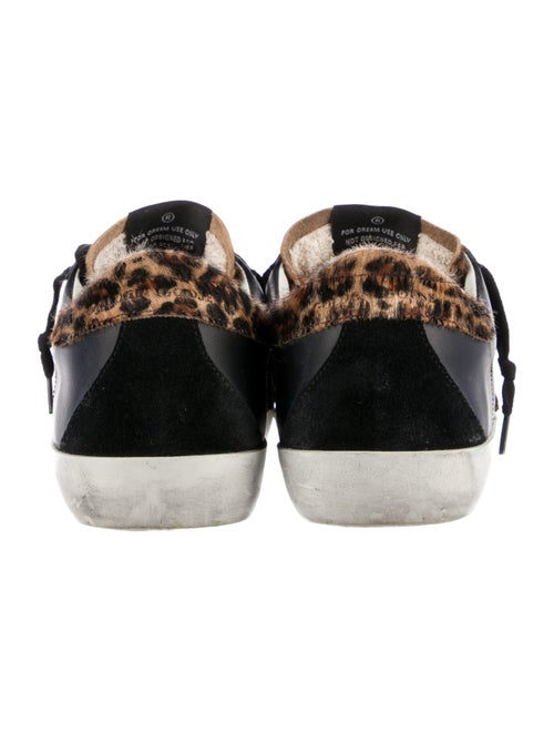 Golden Goose Leather Animal Print Sneakers