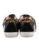 Golden Goose Leather Animal Print Sneakers