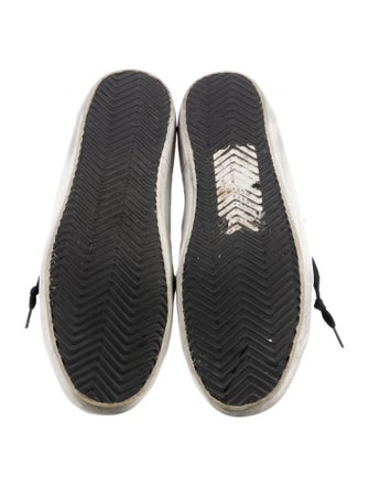 Golden Goose Leather Animal Print Sneakers