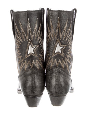 Golden Goose Leather Patterned Western Boots