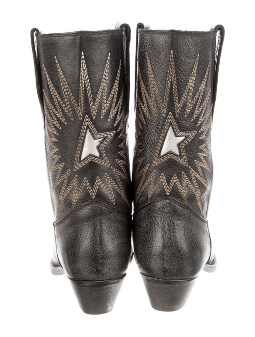 Golden Goose Leather Patterned Western Boots