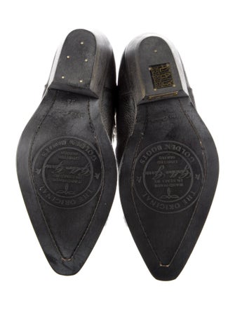 Golden Goose Leather Patterned Western Boots