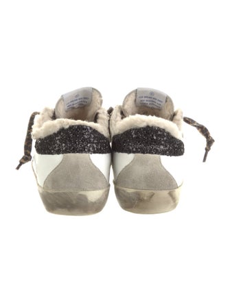 Golden Goose Leather Animal Print Sneakers