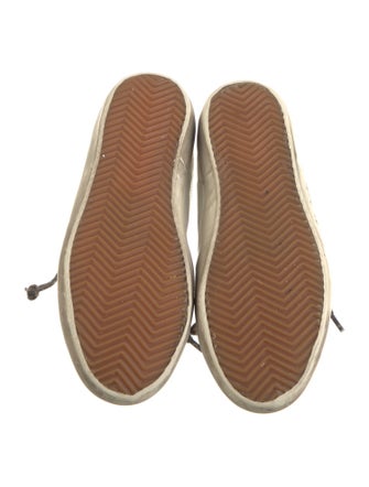 Golden Goose Leather Animal Print Sneakers