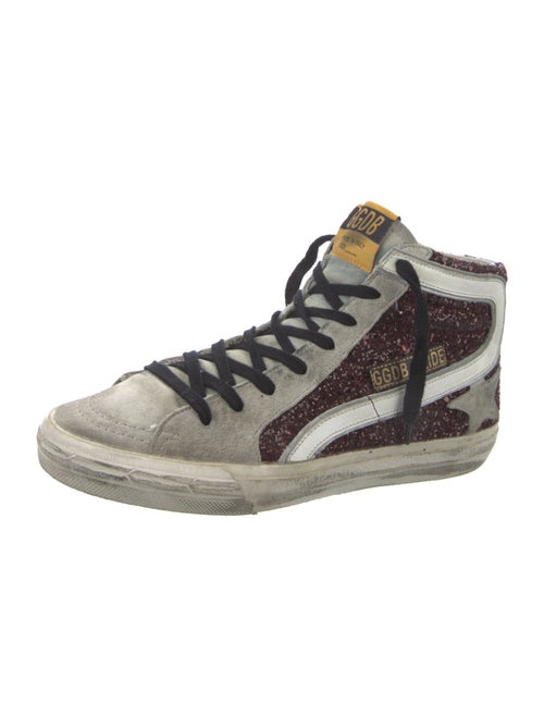 Golden Goose Leather Printed Sneakers