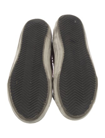 Golden Goose Leather Printed Sneakers