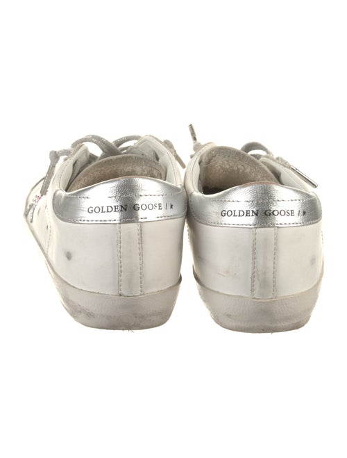 Golden Goose Leather Glitter Accents Sneakers