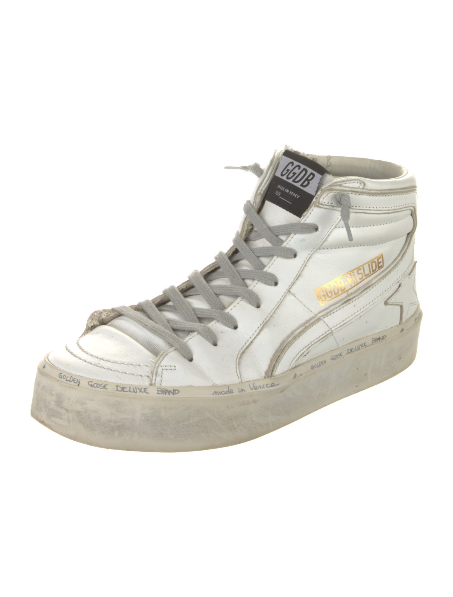 Golden Goose Leather Distressed Accents Sneakers
