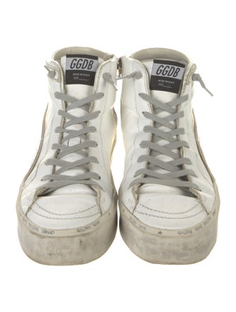 Golden Goose Leather Distressed Accents Sneakers