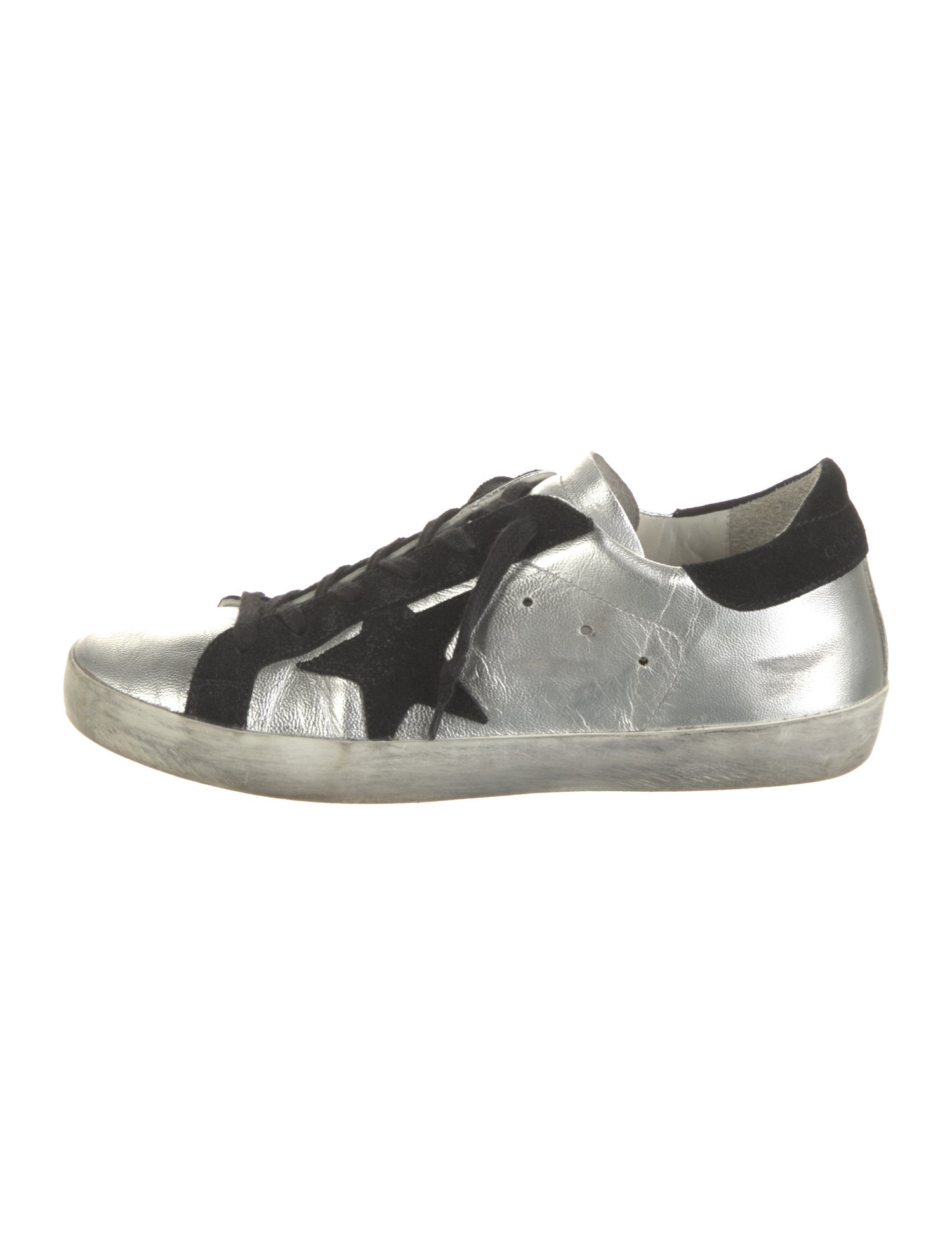 Golden Goose Leather Printed Sneakers