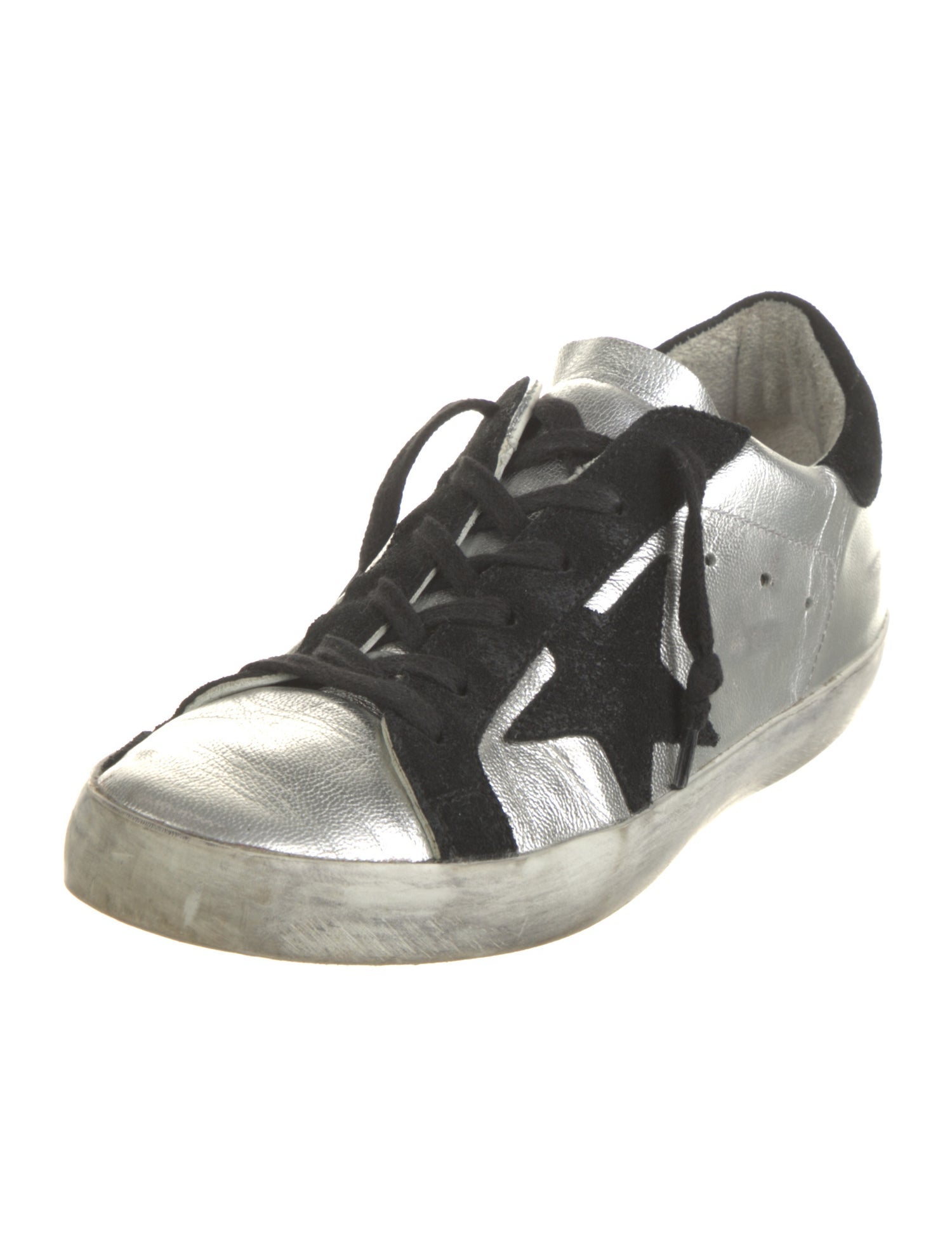 Golden Goose Leather Printed Sneakers
