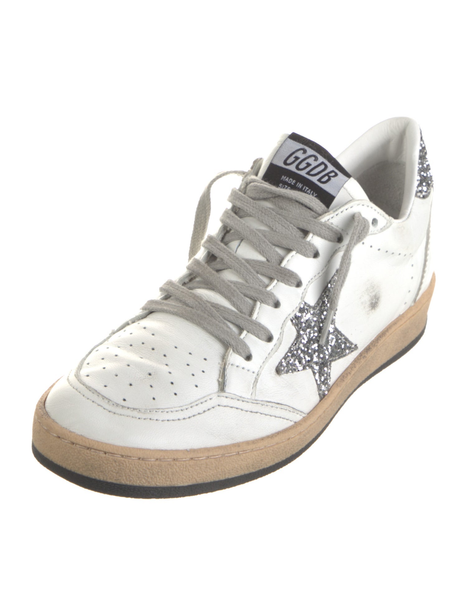 Golden Goose Leather Printed Sneakers
