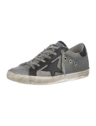Golden Goose Glitter Printed Sneakers