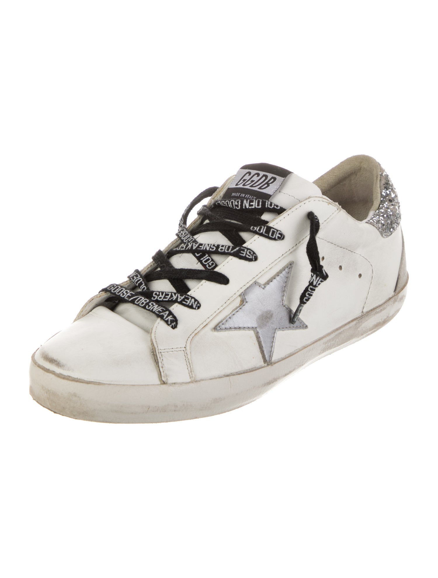 Golden Goose Leather Printed Sneakers